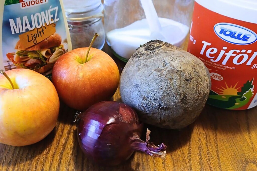 Almás céklasaláta hozzávalók